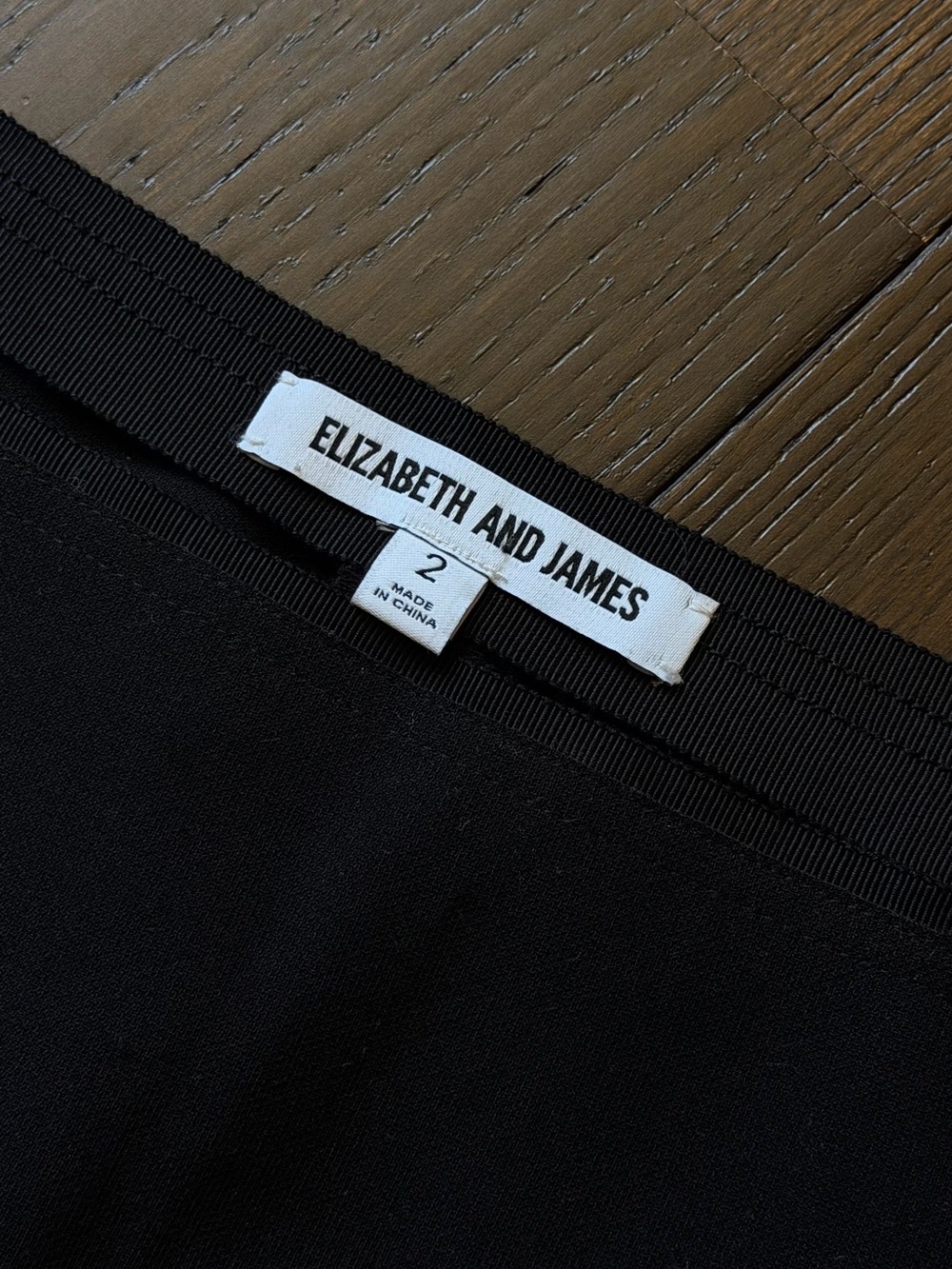 Elizabeth and James Black Midi Ruffle Skirt, Size 2